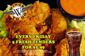 Fridays 5 Fresh Tenders for 5.99 Image